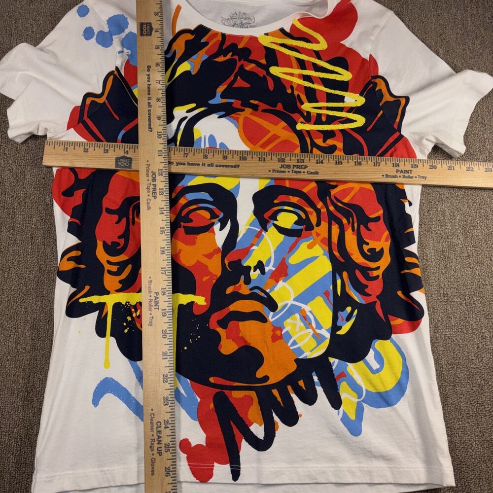 Armani Exchange st_ART Alex Lehours Graffiti Graphic T-Shirt White Size Medium - Picture 8 of 10